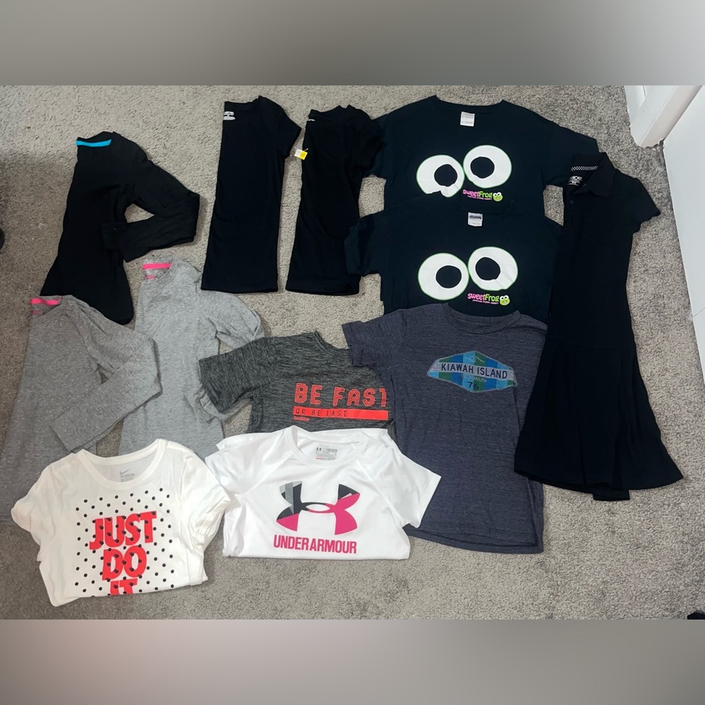 Youth Girls Size Medium 12-Piece Casual & Athletic Clothing Lot - Everyday Wear!